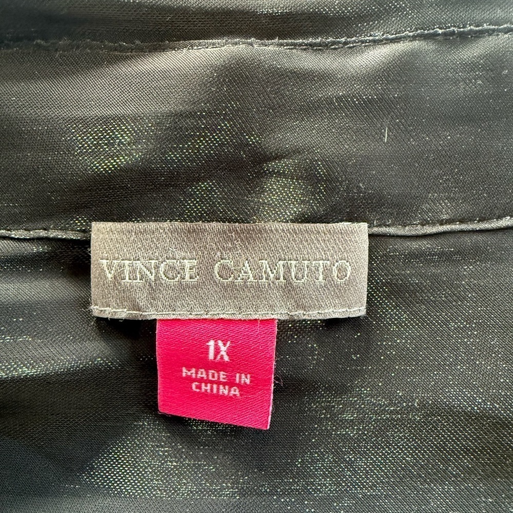 Vince Camuto, ladies, black long sleeve satin top size one X excellent condition - Picture 4 of 16